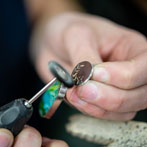 Holly Clifford at work. Yorkshire Artspace 2020